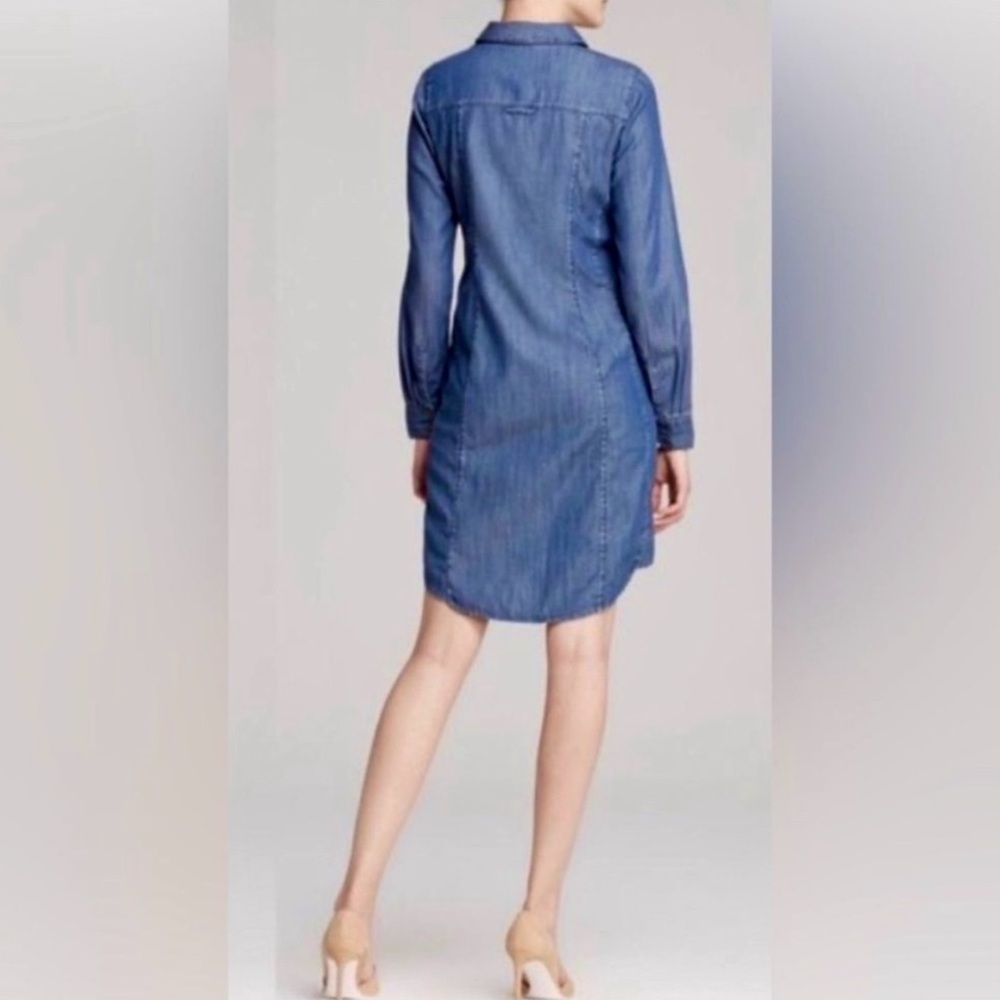 Eileen Fisher Chambray Tencel Shirt Dress - Picture 4 of 15